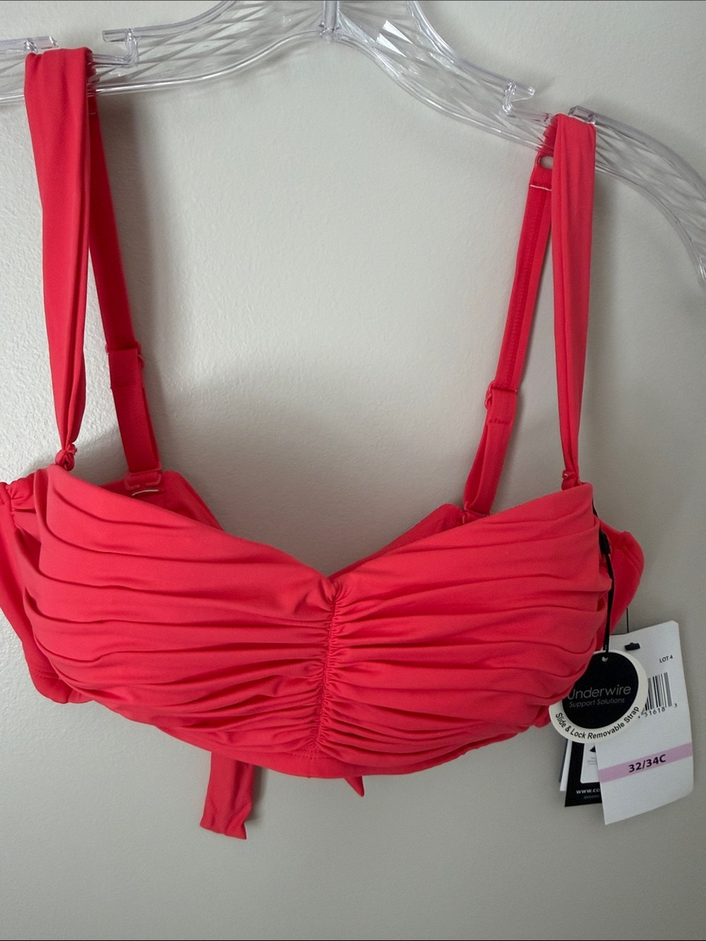 Coco Reef Coral Ruched Underwire Bikini Top